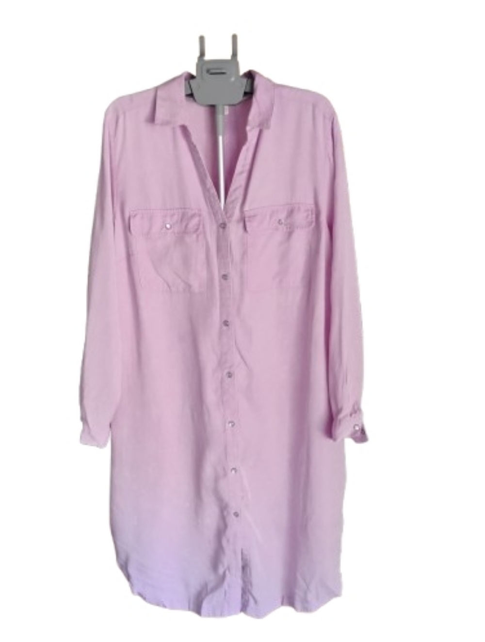 New without tags Pink Lyocell Button Front Shirt Dressâ 1XNew without tags soft